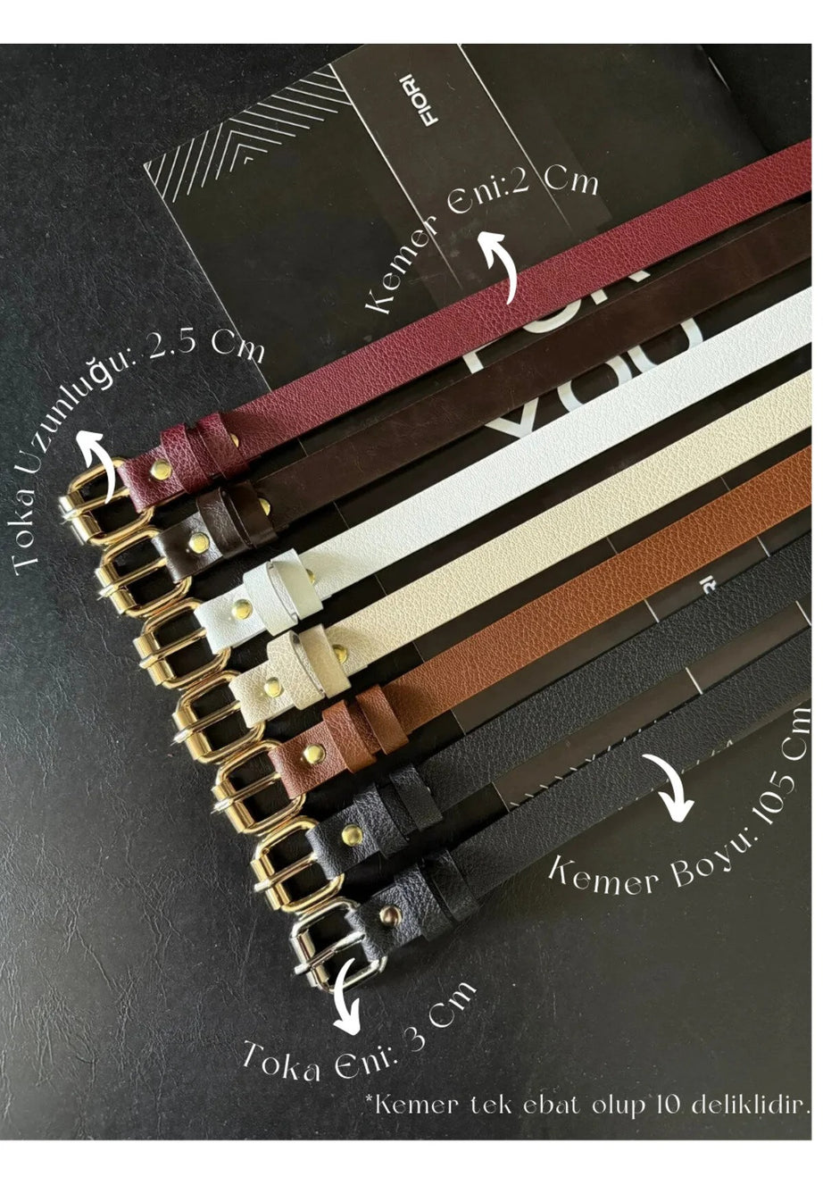 Kare Tokalı İnce Kadın Kemer – Zarif Bel Vurgusu 7li