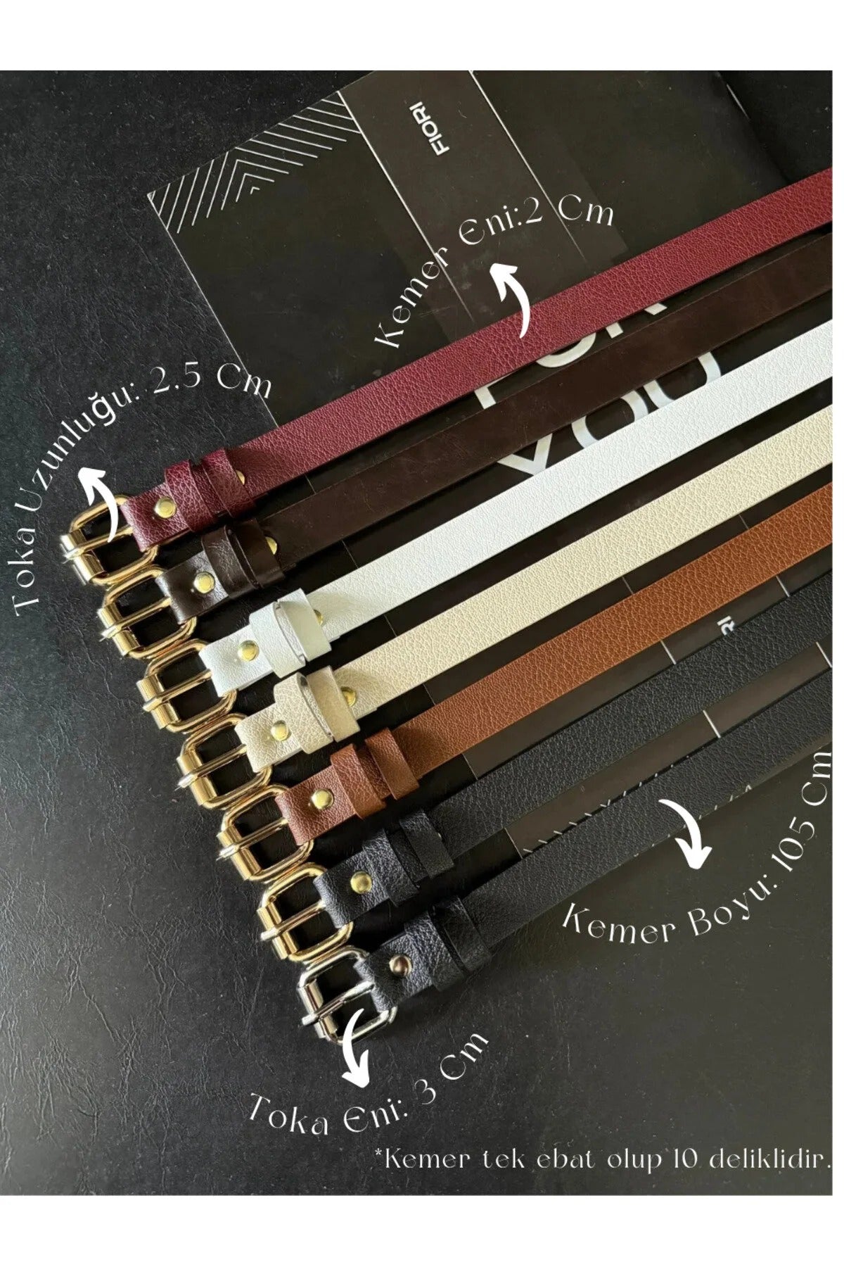 Kare Tokalı İnce Kadın Kemer – Zarif Bel Vurgusu 7li